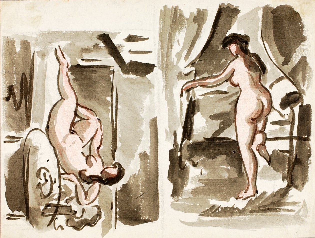 Two Female Nudes by Carl Newman