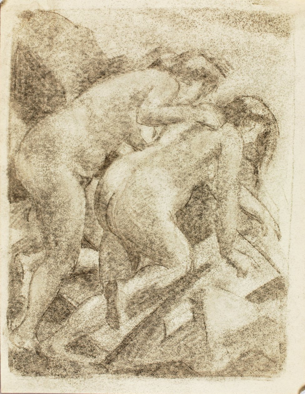 Two Nude Female Figures by Carl Newman