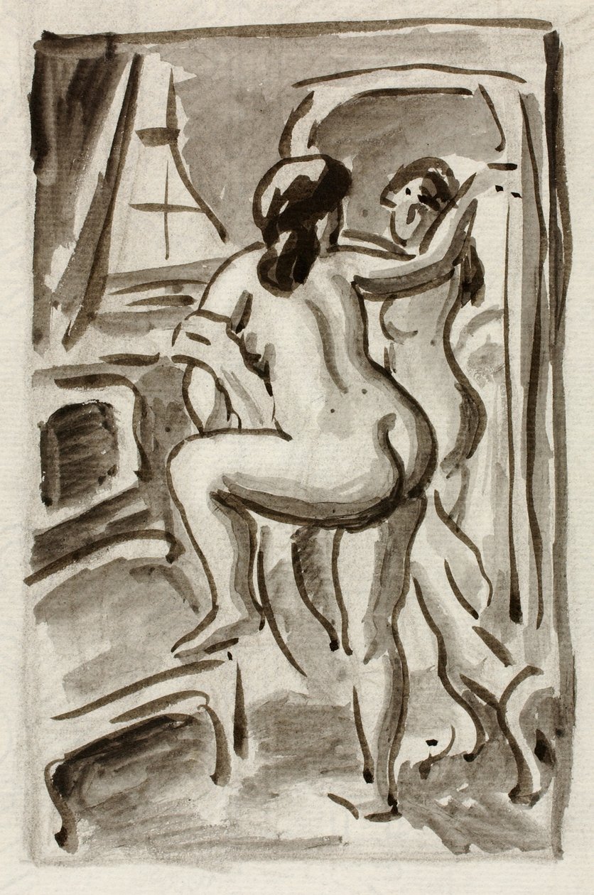 Two Standing Female Nudes by Carl Newman