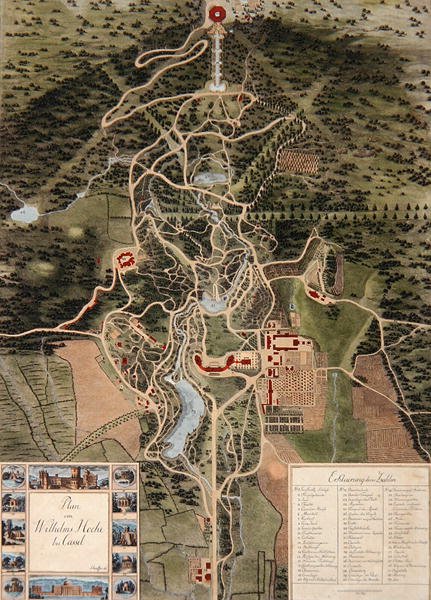 Plan of Wilhelmshohe near Kassel by Carl Schaeffer