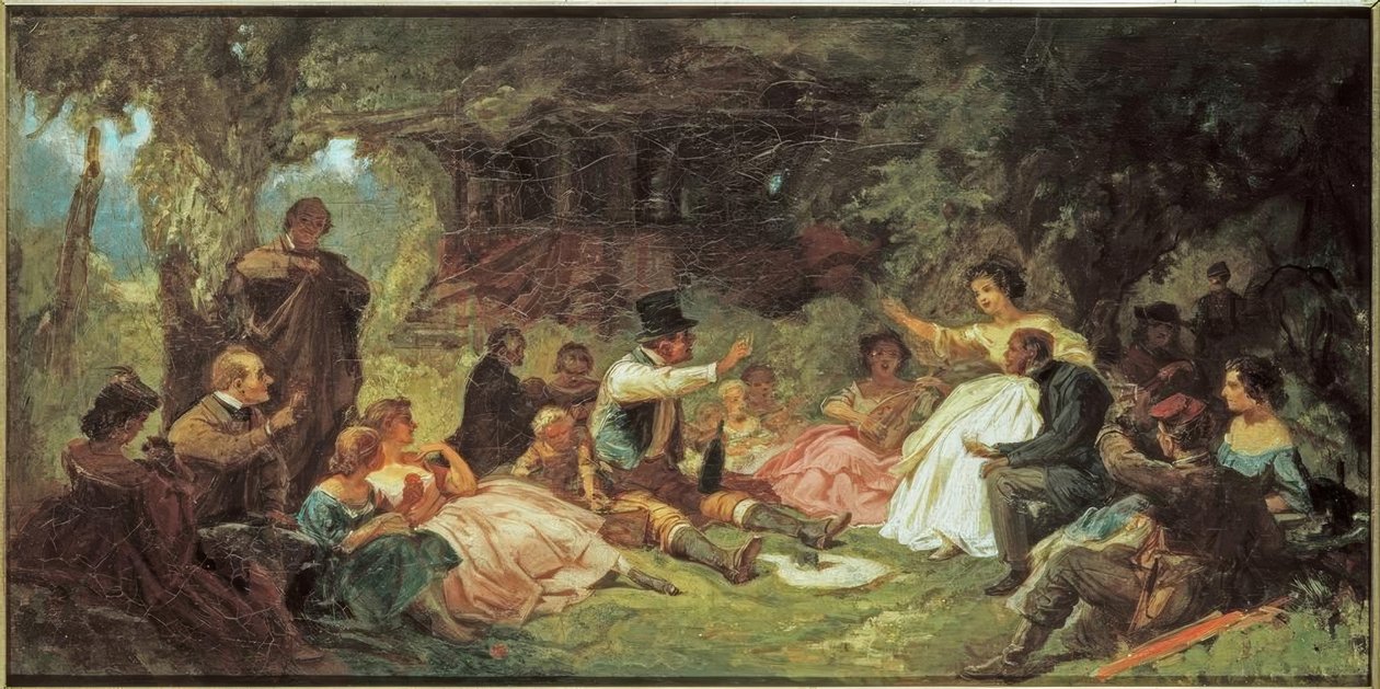 The Picnic by Carl Spitzweg