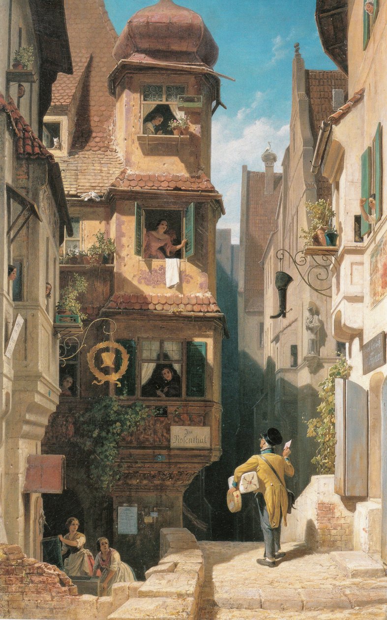 The Postman in Rosenthal by Carl Spitzweg