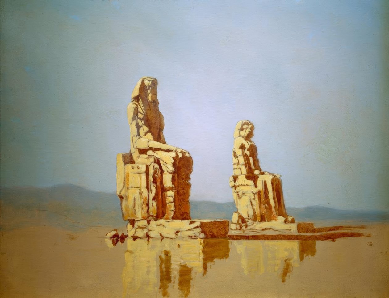 The So-Called Colossi of Memnon in Egypt by Carl Spitzweg
