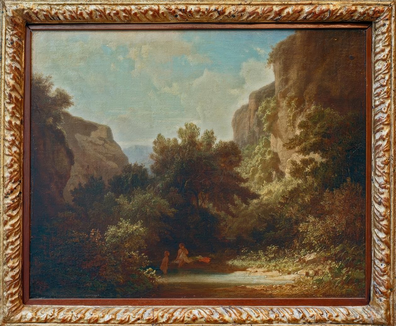 Rocky Mountain Landscape with Bathing Nymphs by Carl Spitzweg