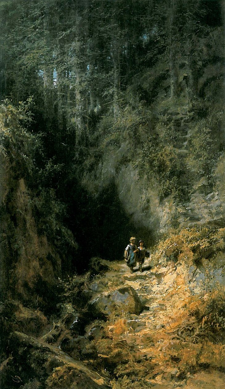 Schoolchildren in the Forest by Carl Spitzweg