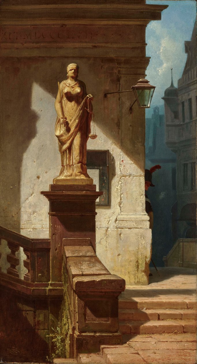The Eye of the Law Justitia by Carl Spitzweg