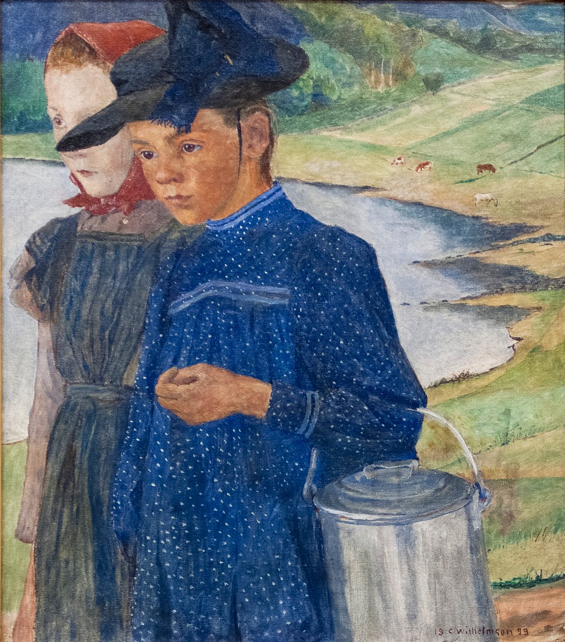 Two Girls on the Road by Carl Wilhelm Wilhelmson