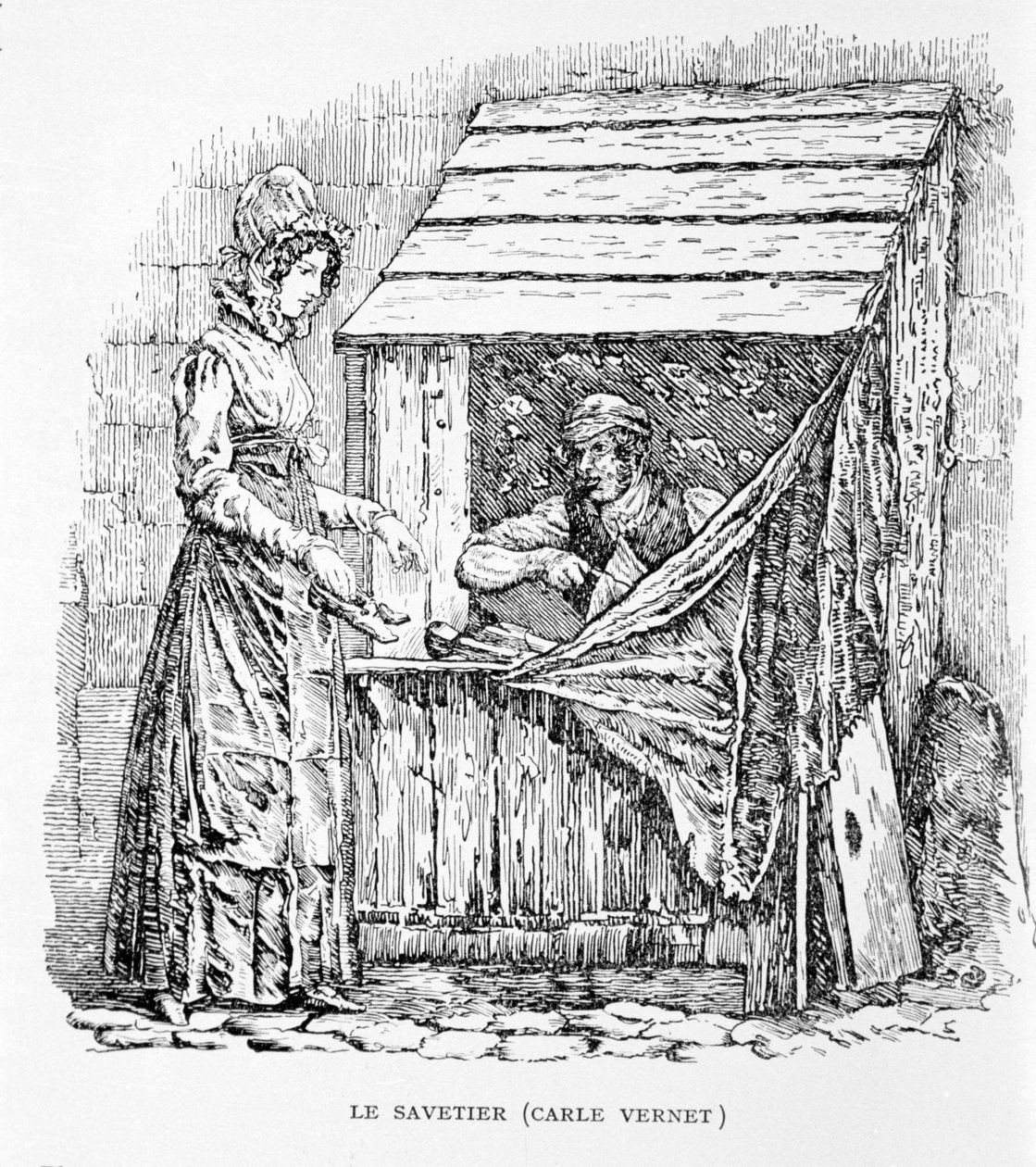 The Savetier. Carle Vernet Engraving by Carle Vernet