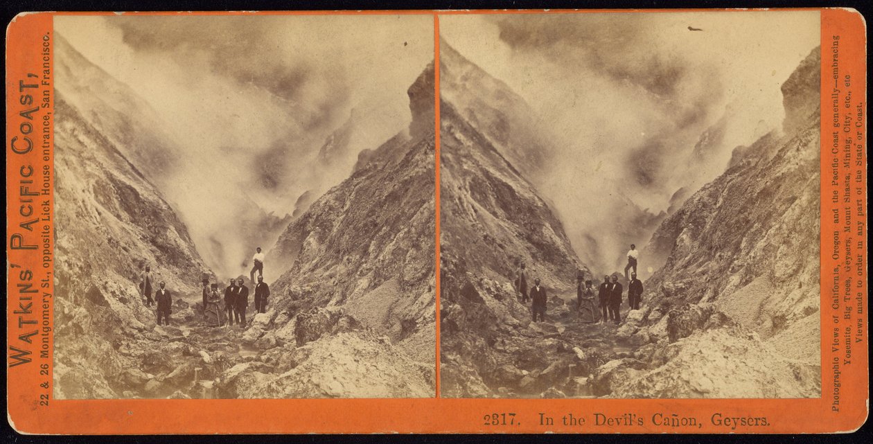 In the Devils Canon, Geysers by Carleton E. Watkins