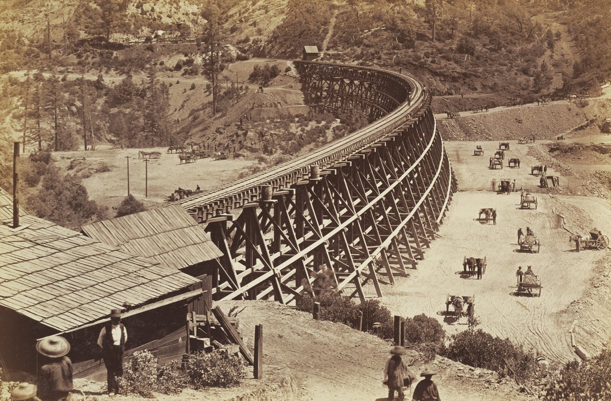 Trestle on Central Pacific Railroad by Carleton E. Watkins