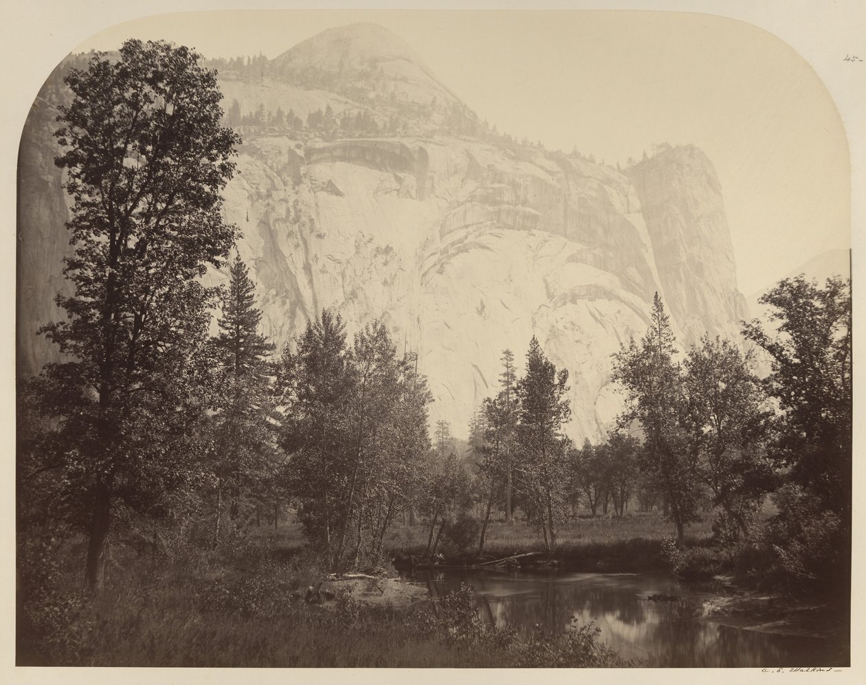 River View of Royal Arches, Yosemite by Carleton E. Watkins