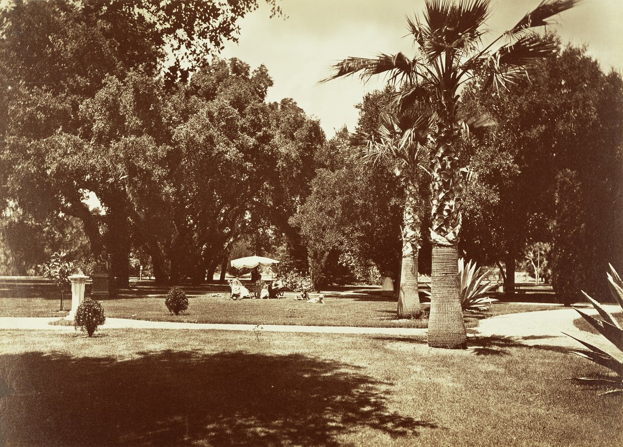 Thurlow Lodge - Tent and Family Group by Carleton Watkins