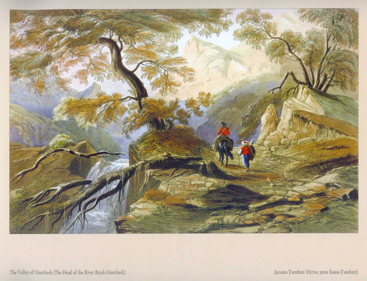Carlo Bossoli. Biyuk-Uzenbash River. Source by Carlo Bossoli