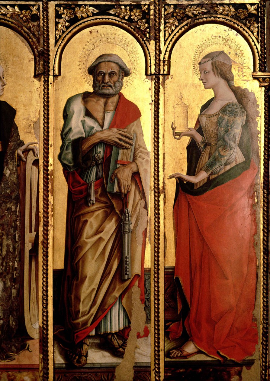 St. Peter and St. Mary Magdalene (detail) by Carlo Crivelli