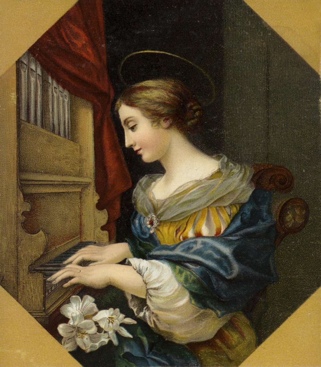 Saint Cecilia playing the organ by Carlo Dolci