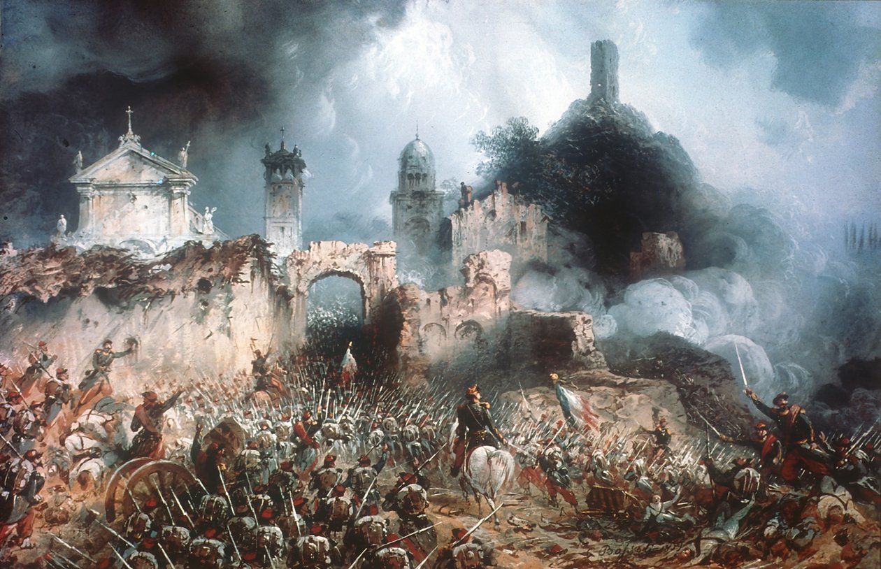 Battle of Solferino by Carlo Bossoli