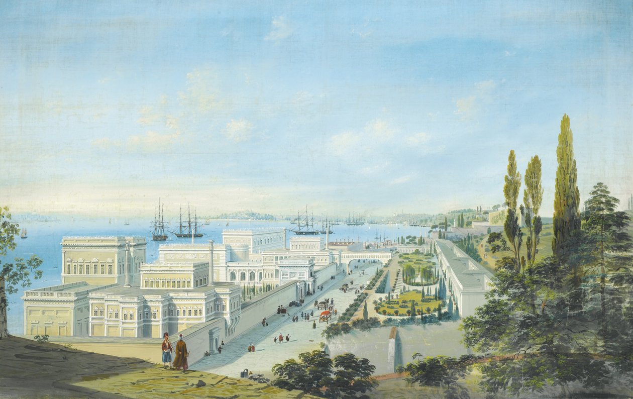 The Ciragan Palace in Constantinople by Carlo Bossoli