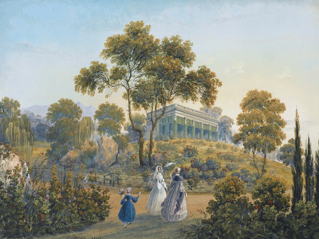 View of Miskhor, c. 1842 by Carlo Bossoli