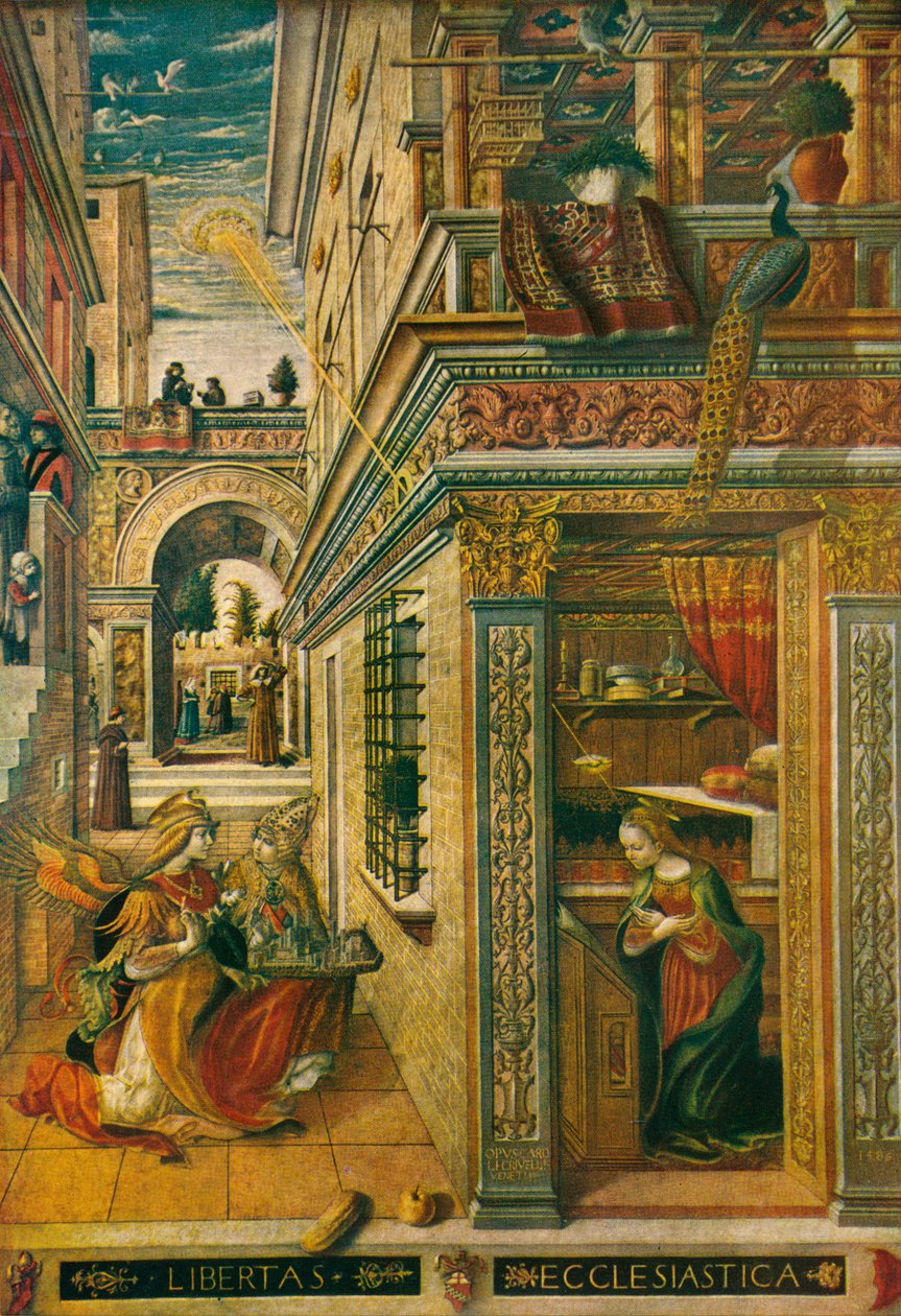 The Annunciation, with Saint Emidius by Carlo Crivelli
