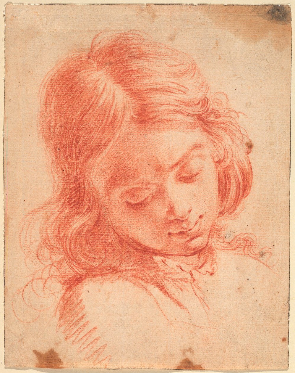 Bust of a Boy Looking Down by Carlo Dolci