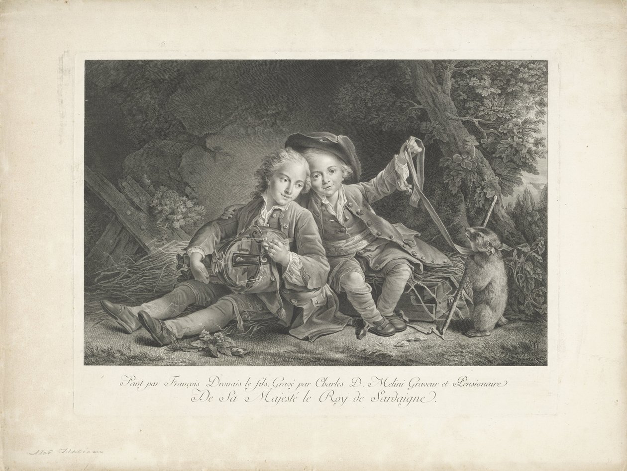 Two Boys with Marmot by Carlo Domenico Melini