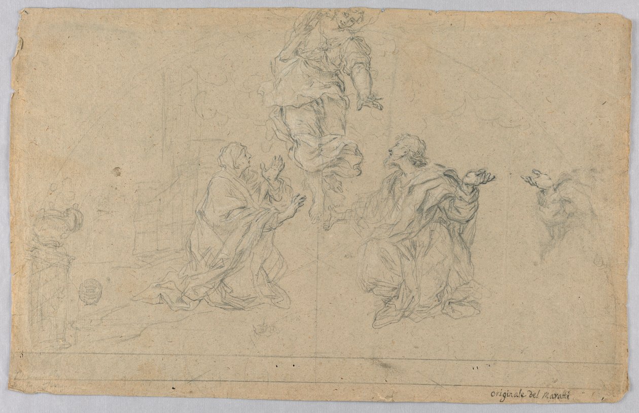 Study of Three Figures by Carlo Maratti