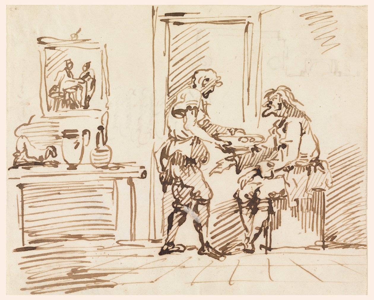 A Genre Scene, 1725-50 by Carlo Marchionni