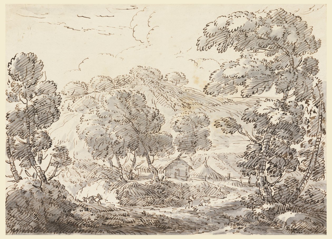 House in a Wooded Landscape by Carlo Marchionni