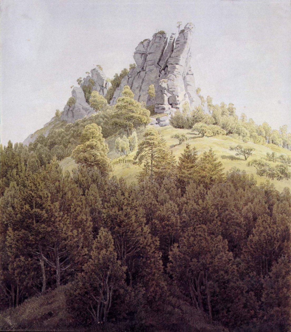 The Heldstein near Rathen on the Elbe by Caspar David Friedrich