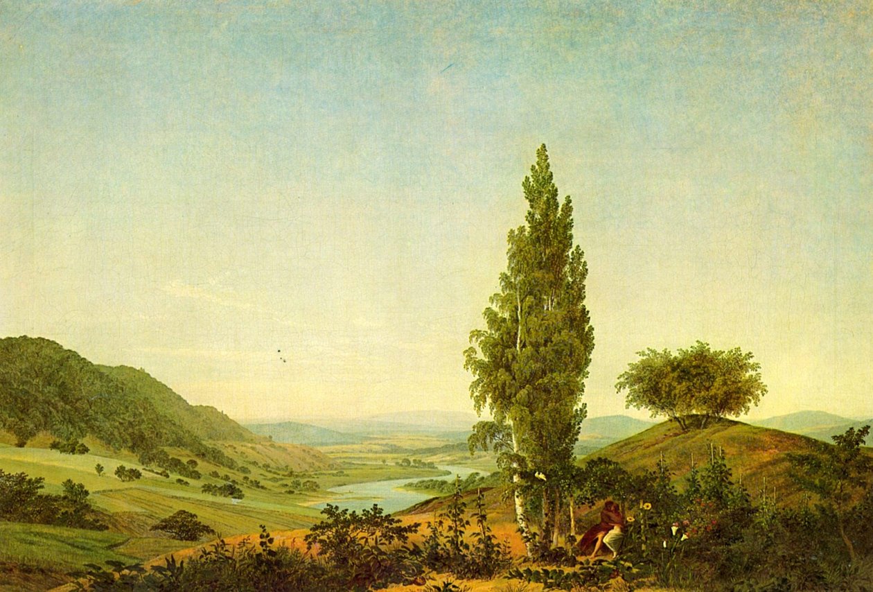 The Summer (Landscape with Lovers) by Caspar David Friedrich