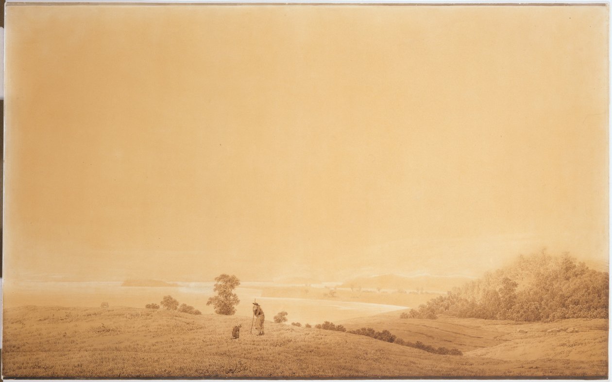 The East Coast of the Island of Rügen with Shepherd by Caspar David Friedrich