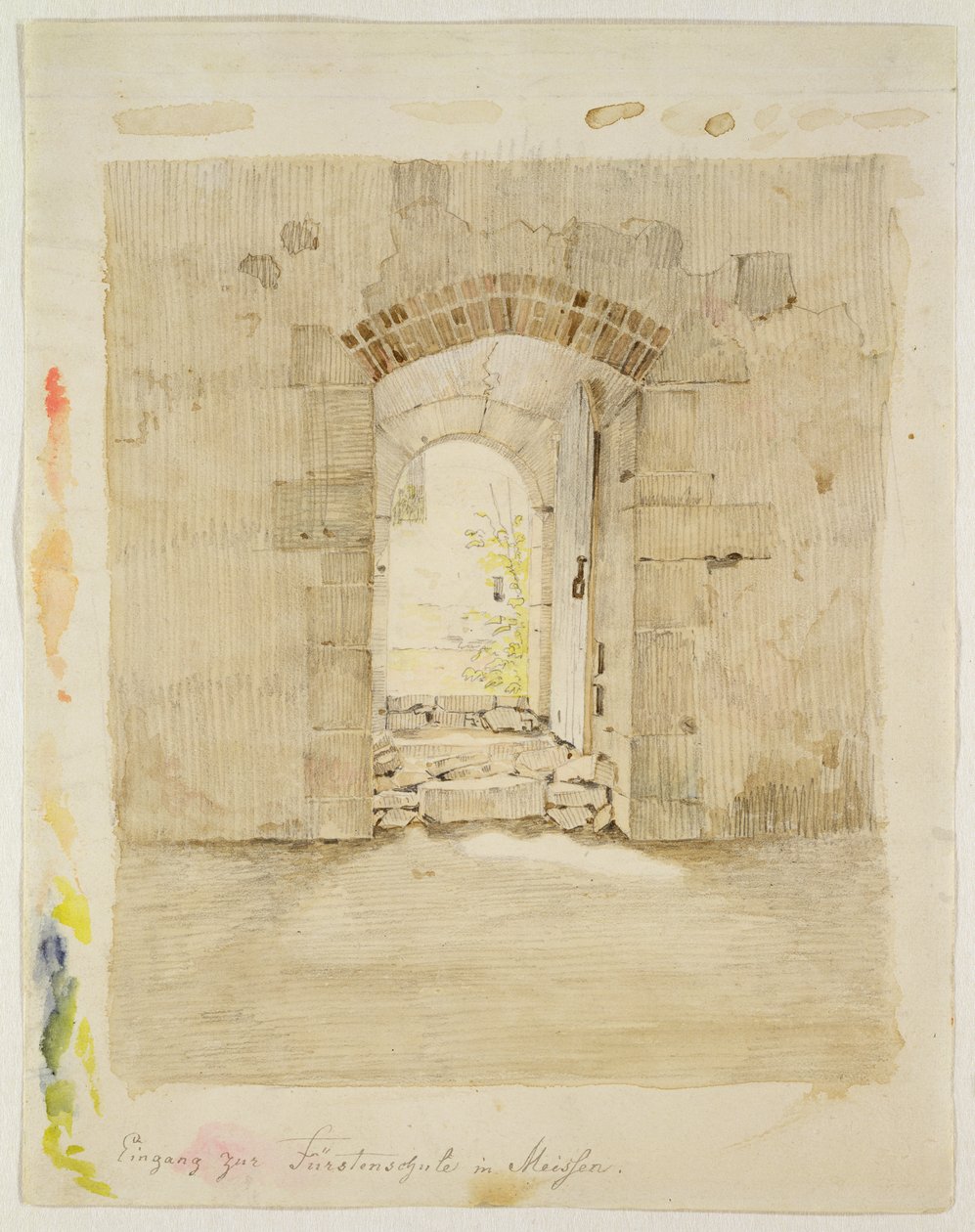 Entrance Gate to the Royal School in Meissen by Caspar David Friedrich