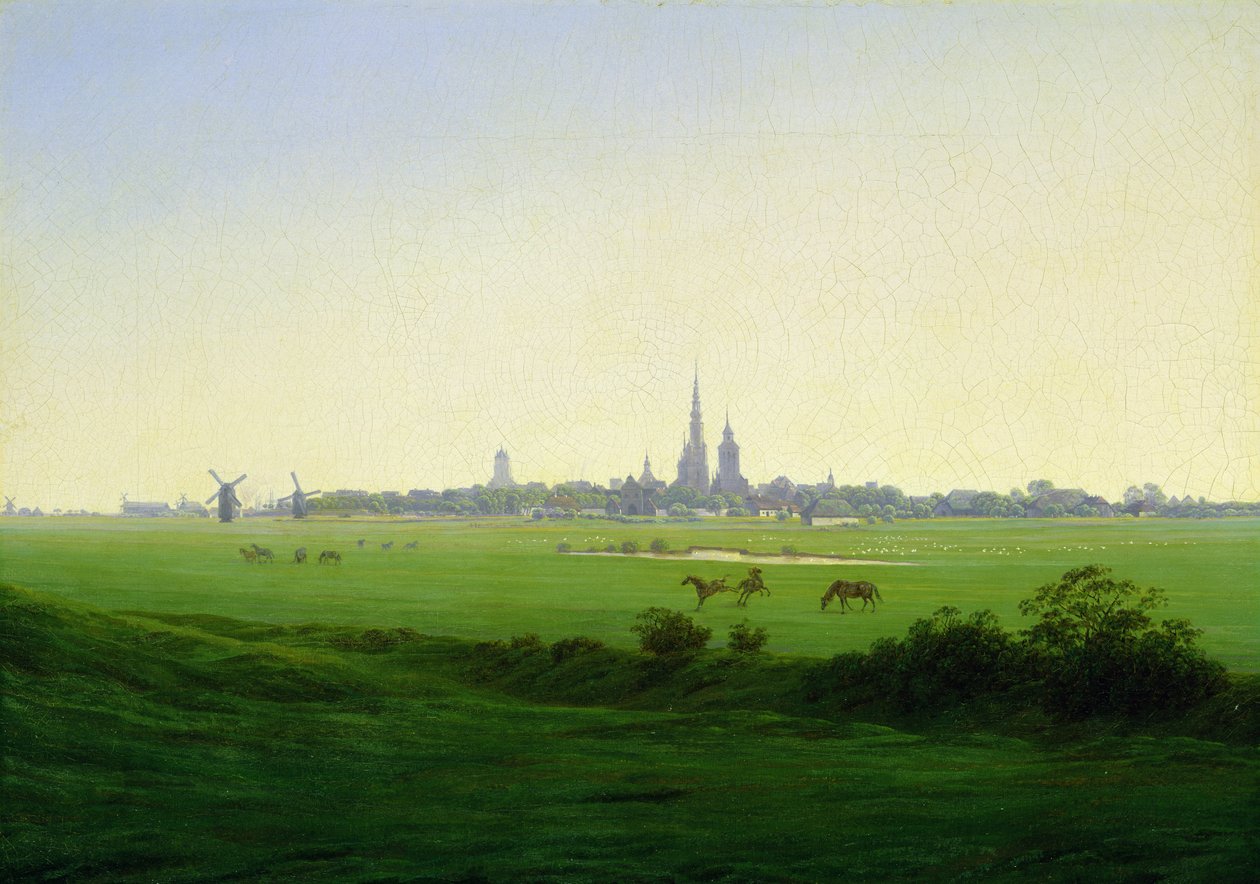 Meadows near Greifswald by Caspar David Friedrich