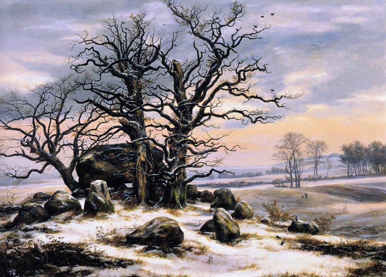 Megalith Grave in Winter by Caspar David Friedrich