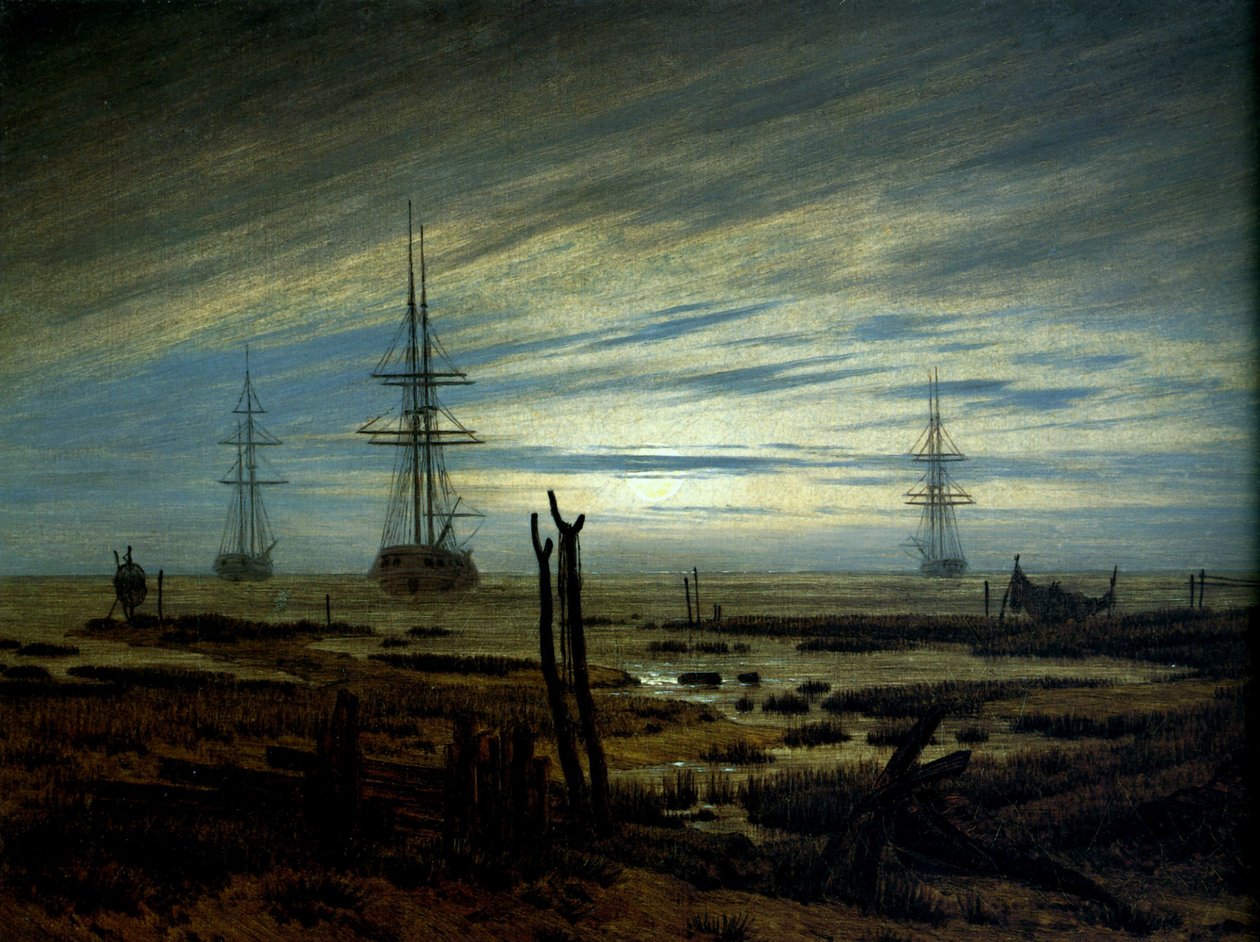 Ships at Anchor by Caspar David Friedrich