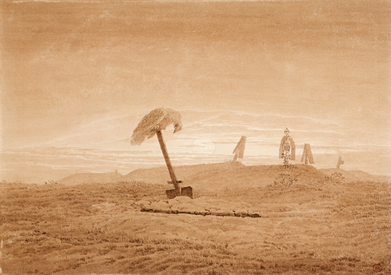 Landscape with Graves by Caspar David Friedrich