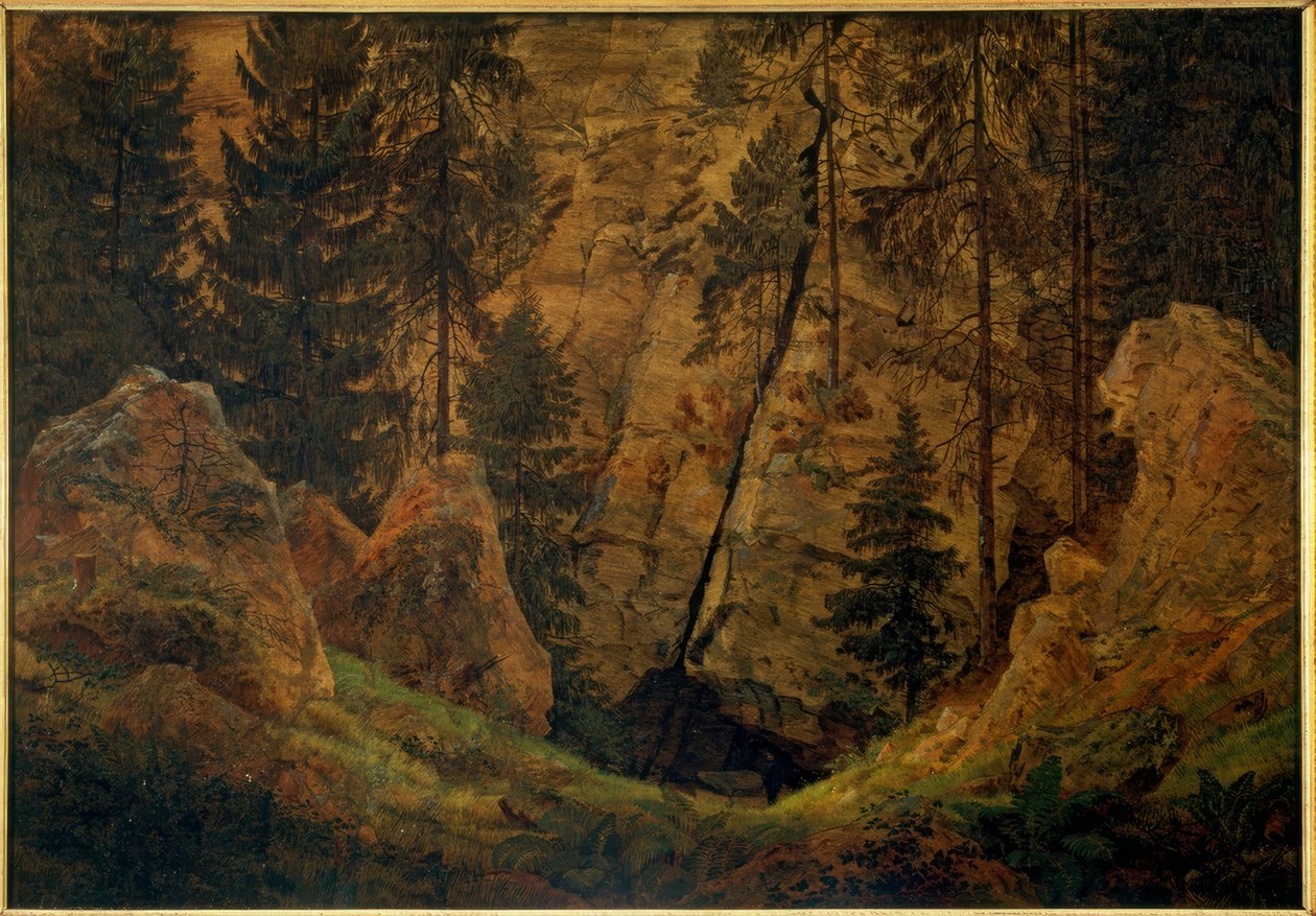 Rocky Valley (The Grave of Arminius) by Caspar David Friedrich