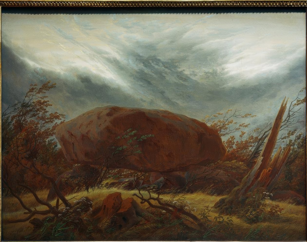 Megalithic Tomb in Autumn by Caspar David Friedrich