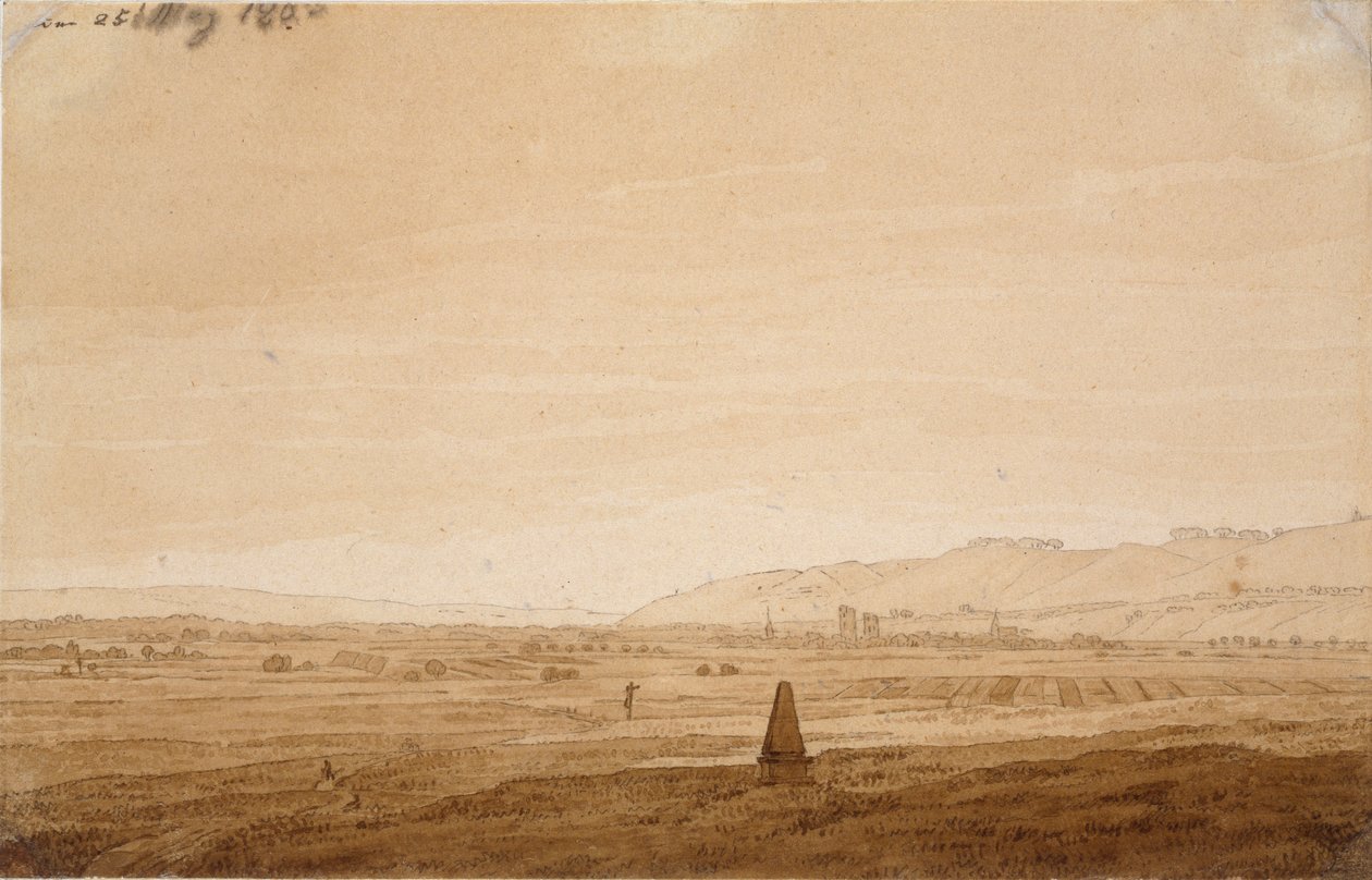 Landscape with an Obelisk, 1803 by Caspar David Friedrich