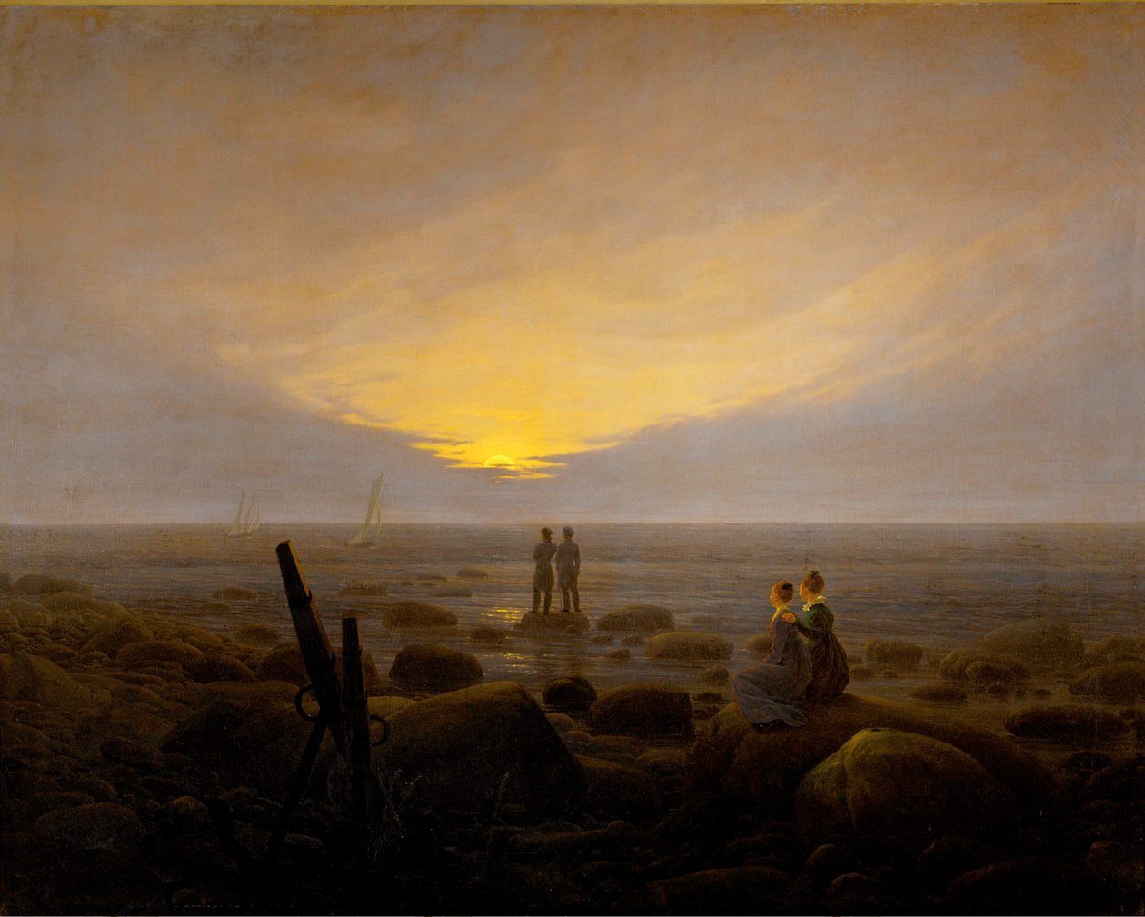 Moonrise over the Sea by Caspar David Friedrich