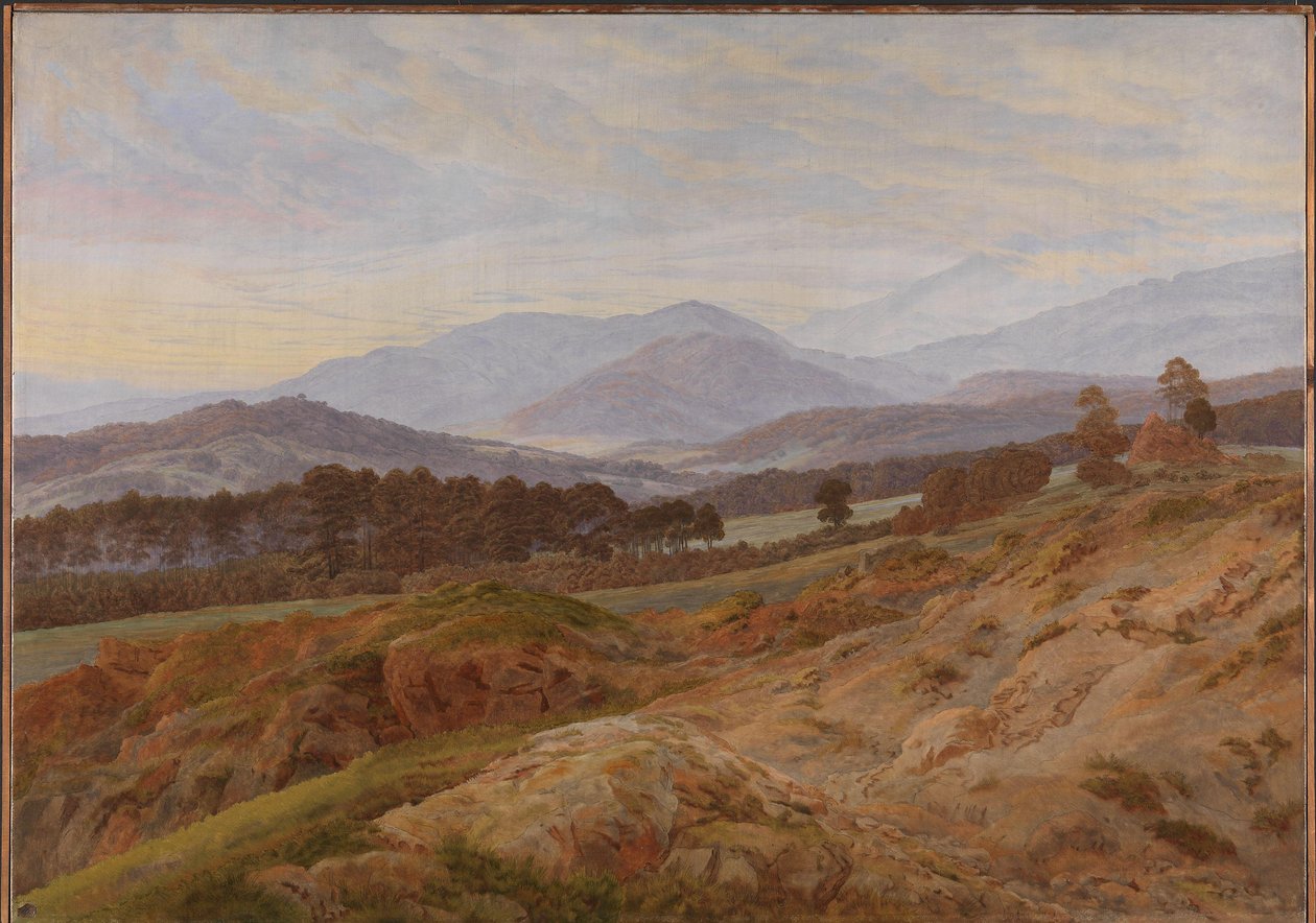 Giant Mountains Landscape by Caspar David Friedrich