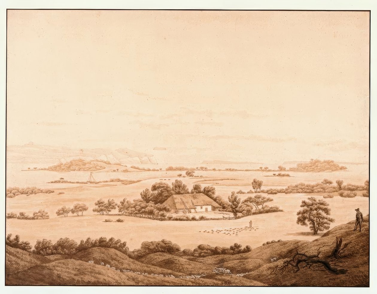 Rügen Landscape with Shepherd by Caspar David Friedrich