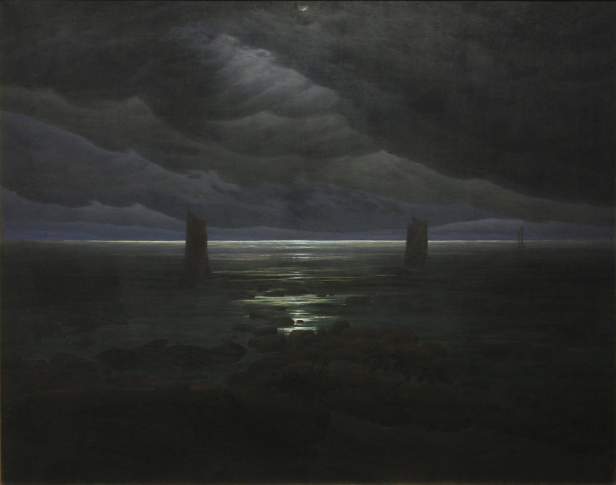 Sea Shore in Moonlight by Caspar David Friedrich