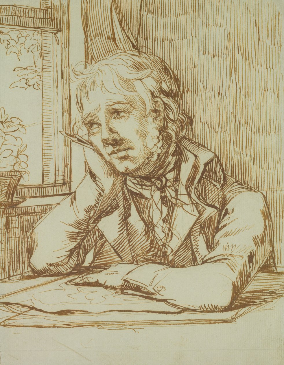 Self-portrait with Supported Arm by Caspar David Friedrich