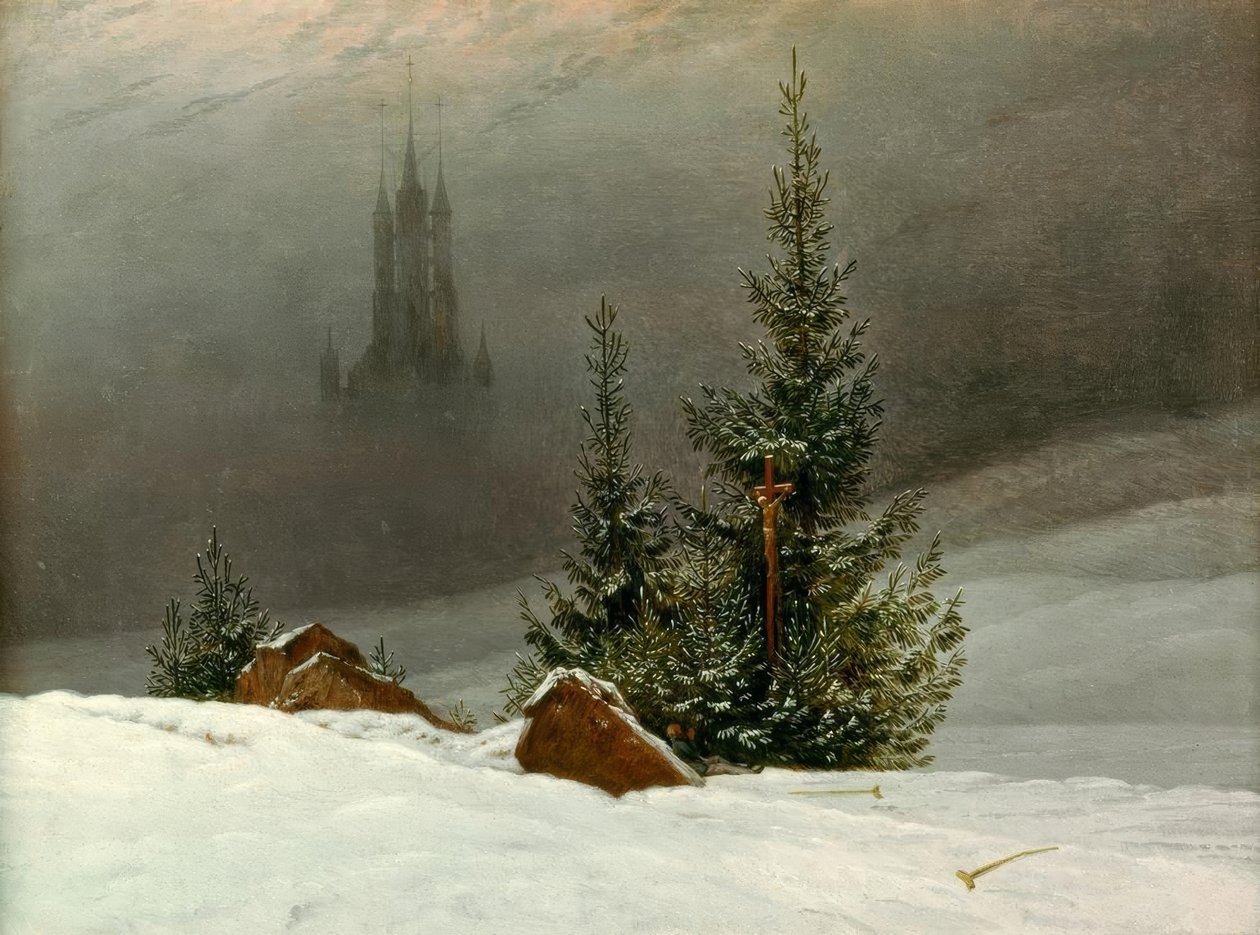 Winter Landscape with Church by Caspar David Friedrich