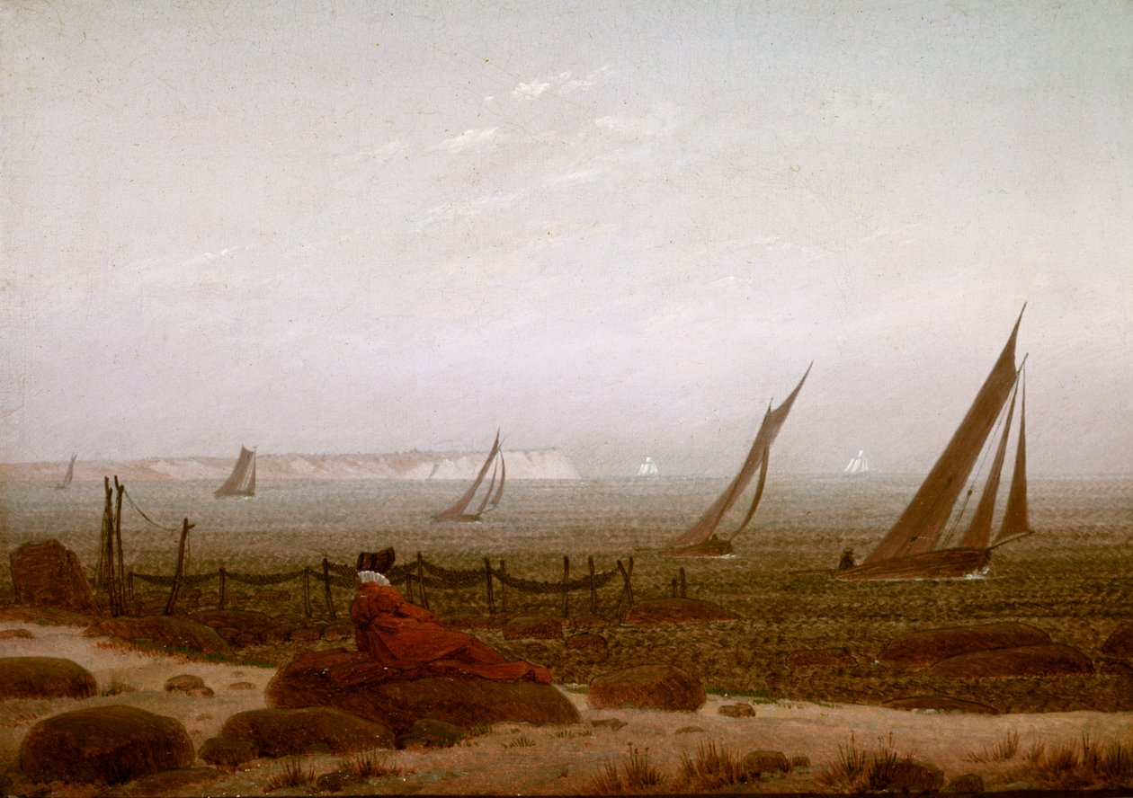 Woman on the Beach at Rugen by Caspar David Friedrich