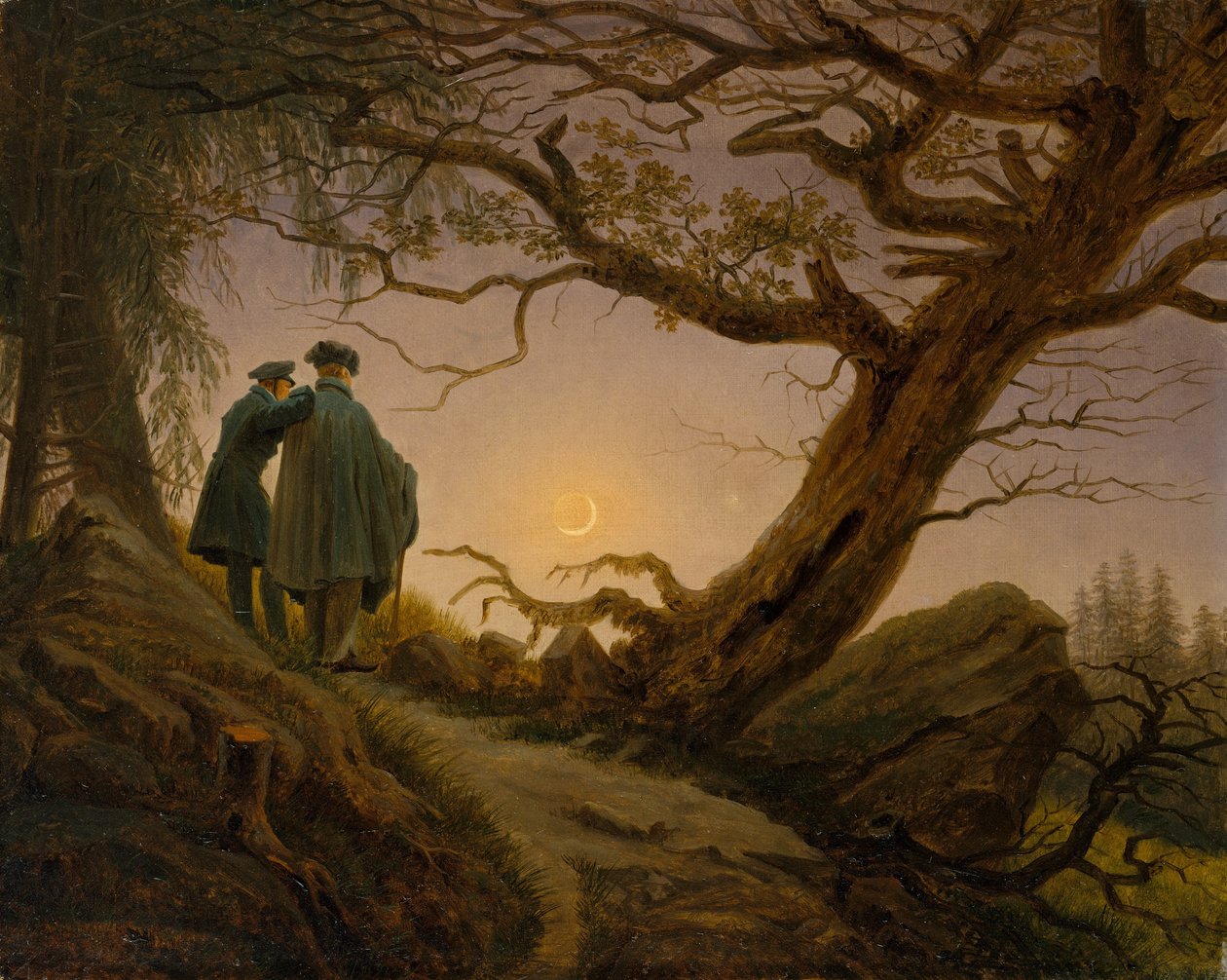 Two Men Contemplating the Moon by Caspar David Friedrich