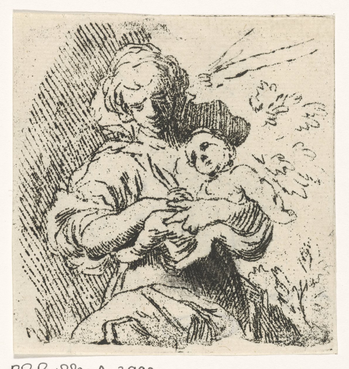 Woman with Child in Her Arms by Caspar Jacobsz. Philips