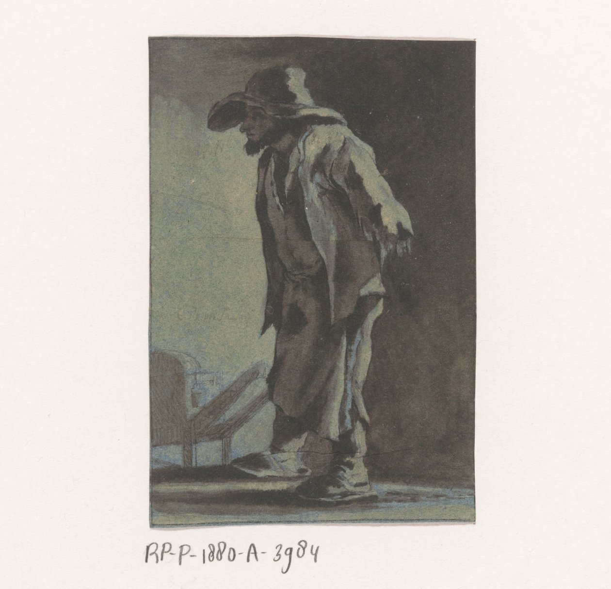 Vagabond by a Wheelbarrow by Caspar Jacobsz. Philips