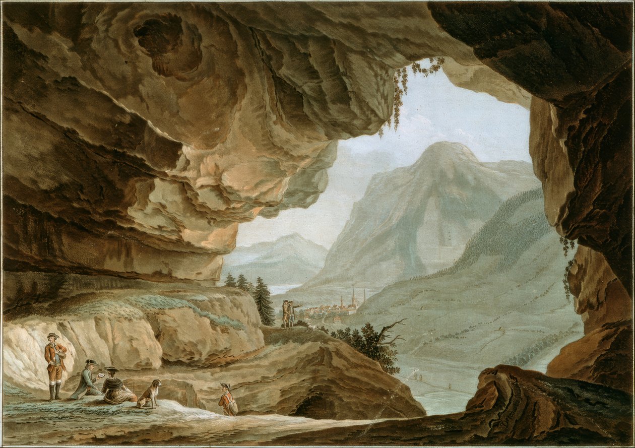 Dragon Cave in Canton Nidwalden by Caspar Wolf